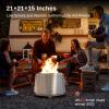 imageEAST OAK Camber Smokeless Fire Pit 21 Firepits for Outside Patio 304 Stainless Steel Wood Burning Fireplaces Portable Outdoor Bonfire Pit with Poker Stand ampamp Removable Ash Pan for Camping Silvery