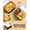 imageEAST OAK Cordless Electric Lunch Box for Adults Heated Lunch Box Battery Powered with Automatic Heating 55 Cups Portable Food Warmer with Insulated Carry BagBlack  Singlelayer Bag