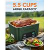 imageEAST OAK Cordless Electric Lunch Box for Adults Heated Lunch Box Battery Powered with Automatic Heating 55 Cups Portable Food Warmer with Insulated Carry BagGreen  Doublelayer Bag