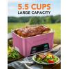 imageEAST OAK Cordless Electric Lunch Box for Adults Heated Lunch Box Battery Powered with Automatic Heating 55 Cups Portable Food Warmer with Insulated Carry BagPink