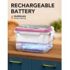 imageEAST OAK Cordless Electric Lunch Box for Adults Heated Lunch Box Battery Powered with Automatic Heating 55 Cups Portable Food Warmer with Insulated Carry BagPink