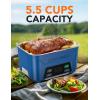imageEAST OAK Cordless Electric Lunch Box for Adults Heated Lunch Box Battery Powered with Automatic Heating 55 Cups Portable Food Warmer with Insulated Carry BagBlue