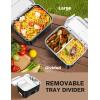 imageEAST OAK Cordless Electric Lunch Box for Adults Heated Lunch Box Battery Powered with Automatic Heating 55 Cups Portable Food Warmer with Insulated Carry BagBlack