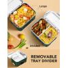 imageEAST OAK Cordless Electric Lunch Box for Adults Heated Lunch Box Battery Powered with Automatic Heating 55 Cups Portable Food Warmer with Insulated Carry BagGreen