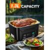 imageEAST OAK Cordless Electric Lunch Box for Adults Heated Lunch Box Battery Powered with Automatic Heating 55 Cups Portable Food Warmer with Insulated Carry BagBlack  Doublelayer Bag