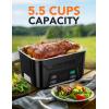 imageEAST OAK Cordless Electric Lunch Box for Adults Heated Lunch Box Battery Powered with Automatic Heating 55 Cups Portable Food Warmer with Insulated Carry BagBlack  Singlelayer Bag