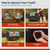 imageEAST OAK Dual Chamber Outdoor Compost Tumbler 2  185 Gallon Compost Bin Rotating Composter with Aeration and Locking System for Garden Kitchen Yard37 Gallon