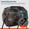 imageEAST OAK Dual Chamber Outdoor Compost Tumbler 2  185 Gallon Compost Bin Rotating Composter with Aeration and Locking System for Garden Kitchen Yard43 Gallon