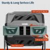 imageEAST OAK Dual Chamber Outdoor Compost Tumbler 2  185 Gallon Compost Bin Rotating Composter with Aeration and Locking System for Garden Kitchen Yard43 Gallon