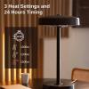 imageEAST OAK Electric Heater 1500W Table Top Electric Heater with Remote Control Patio Heater with USB Port IP65 Waterproof and Tipover ampamp Overheating Protection 3 Heat Settings ampamp 24 Hours TimingTable Top1500W