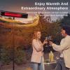 imageEAST OAK Electric Heater 1500W Table Top Electric Heater with Remote Control Patio Heater with USB Port IP65 Waterproof and Tipover ampamp Overheating Protection 3 Heat Settings ampamp 24 Hours TimingStanding1500W