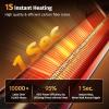 imageEAST OAK Electric Outdoor Indoor Heater 1500W Patio Infrared Heater with Adjustable Standing IP55 Waterproof Wall Mounted with 3 Heat Levels and Tipover ampamp Overheating Protection 2024 UpgradeBlack2024