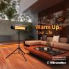 imageEAST OAK Electric Outdoor Indoor Heater 1500W Patio Infrared Heater with Adjustable Standing IP55 Waterproof Wall Mounted with 3 Heat Levels and Tipover ampamp Overheating Protection 2024 UpgradeBlack2024