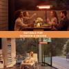 imageEAST OAK Electric Patio Heater 1500W Wall Mounted ampamp Standing Outdoor Indoor Infrared Electric Heater with IP65 Waterproof Overheating Protection ampamp Tipover 3 Heat Settings ampamp 24H Timing