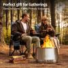imageEAST OAK Fuoco Smokeless Fire Pit 21 for Patio and Outdoor Stainless Steel Firepit Wood Burning Fireplace with Carrying Bag Portable Outdoor Fire Pit with Stand ampamp Removable Ash Pan for OutsideStainless Steel