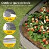 imageEAST OAK Galvanized Raised Garden Bed Kit 4 x 2 x 1ft Oval Metal Planter Boxes Outdoor with AntiRust Coating Sturdy Raised Garden Bed for Water Trough Vegetables Gardening Whisper WhiteModern Grey