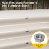 imageEAST OAK Galvanized Raised Garden Bed Kit 4 x 2 x 1ft Oval Metal Planter Boxes Outdoor with AntiRust Coating Sturdy Raised Garden Bed for Water Trough Vegetables Gardening Whisper WhiteWhisper White