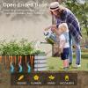 imageEAST OAK Galvanized Raised Garden Bed Kit 4 x 2 x 1ft Oval Metal Planter Boxes Outdoor with AntiRust Coating Sturdy Raised Garden Bed for Water Trough Vegetables Gardening Whisper WhiteMisty Grey