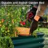 imageEAST OAK Galvanized Raised Garden Bed Kit 4 x 2 x 1ft Oval Metal Planter Boxes Outdoor with AntiRust Coating Sturdy Raised Garden Bed for Water Trough Vegetables Gardening Whisper WhiteEmerald Green