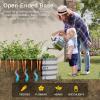imageEAST OAK Galvanized Raised Garden Bed Kit 4 x 2 x 1ft Oval Metal Planter Boxes Outdoor with AntiRust Coating Sturdy Raised Garden Bed for Water Trough Vegetables Gardening Whisper WhiteModern Grey