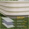 imageEAST OAK Galvanized Raised Garden Bed Kit 4 x 2 x 1ft Oval Metal Planter Boxes Outdoor with AntiRust Coating Sturdy Raised Garden Bed for Water Trough Vegetables Gardening Whisper WhiteWhisper White