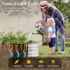 imageEAST OAK Galvanized Raised Garden Bed Kit 4 x 2 x 1ft Oval Metal Planter Boxes Outdoor with AntiRust Coating Sturdy Raised Garden Bed for Water Trough Vegetables Gardening Whisper WhiteWhisper White