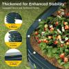 imageEAST OAK Galvanized Raised Garden Bed Kit 4 x 2 x 1ft Oval Metal Planter Boxes Outdoor with AntiRust Coating Sturdy Raised Garden Bed for Water Trough Vegetables Gardening Whisper WhiteEmerald Green
