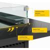imageEAST OAK Glass Wind Guard for 52in Propane Fire Pit Table 324 x 147 x 41 inch Clear Tempered Wind Guard for Gas Firepit Thick Rectangle Glass Shield with Aluminum Corner Bracket ampamp Rubber Feet20L x 20W x 4H