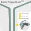 imageEAST OAK Glass Wind Guard for 52in Propane Fire Pit Table 324 x 147 x 41 inch Clear Tempered Wind Guard for Gas Firepit Thick Rectangle Glass Shield with Aluminum Corner Bracket ampamp Rubber Feet33L x 15W x 4H