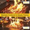 imageEAST OAK Glass Wind Guard for 52in Propane Fire Pit Table 324 x 147 x 41 inch Clear Tempered Wind Guard for Gas Firepit Thick Rectangle Glass Shield with Aluminum Corner Bracket ampamp Rubber Feet20L x 20W x 4H