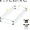 imageEAST OAK Glass Wind Guard for 52in Propane Fire Pit Table 324 x 147 x 41 inch Clear Tempered Wind Guard for Gas Firepit Thick Rectangle Glass Shield with Aluminum Corner Bracket ampamp Rubber Feet33L x 15W x 4H