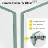 imageEAST OAK Glass Wind Guard for 52in Propane Fire Pit Table 324 x 147 x 41 inch Clear Tempered Wind Guard for Gas Firepit Thick Rectangle Glass Shield with Aluminum Corner Bracket ampamp Rubber Feet42L x 11W x 4H