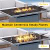 imageEAST OAK Glass Wind Guard for 52in Propane Fire Pit Table 324 x 147 x 41 inch Clear Tempered Wind Guard for Gas Firepit Thick Rectangle Glass Shield with Aluminum Corner Bracket ampamp Rubber Feet33L x 15W x 4H