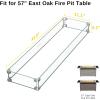 imageEAST OAK Glass Wind Guard for 52in Propane Fire Pit Table 324 x 147 x 41 inch Clear Tempered Wind Guard for Gas Firepit Thick Rectangle Glass Shield with Aluminum Corner Bracket ampamp Rubber Feet42L x 11W x 4H