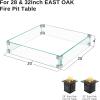 imageEAST OAK Glass Wind Guard for 52in Propane Fire Pit Table 324 x 147 x 41 inch Clear Tempered Wind Guard for Gas Firepit Thick Rectangle Glass Shield with Aluminum Corner Bracket ampamp Rubber Feet20L x 20W x 4H