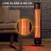 imageEAST OAK Outdoor Heater 3000W Electric Arch Patio Heater for Commercial Use Electric Infrared Heater with 3 Heat Settings IP65 Waterproof ampamp Dustproof Remote ControlBlack 240VBlack