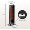imageEAST OAK Outdoor Heater 3000W Electric Arch Patio Heater for Commercial Use Electric Infrared Heater with 3 Heat Settings IP65 Waterproof ampamp Dustproof Remote ControlBlack 240VBlack