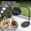 imageEAST OAK Outdoor Heater 3000W Electric Arch Patio Heater for Commercial Use Electric Infrared Heater with 3 Heat Settings IP65 Waterproof ampamp Dustproof Remote ControlBlack 240VBlack
