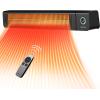 imageEAST OAK Outdoor Heater 3000W Electric Arch Patio Heater for Commercial Use Electric Infrared Heater with 3 Heat Settings IP65 Waterproof ampamp Dustproof Remote ControlBlack 240VBlack
