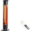 imageEAST OAK Outdoor Heater 3000W Electric Arch Patio Heater for Commercial Use Electric Infrared Heater with 3 Heat Settings IP65 Waterproof ampamp Dustproof Remote ControlBlack 240VBlack