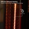 imageEAST OAK Outdoor Heater 3000W Electric Arch Patio Heater for Commercial Use Electric Infrared Heater with 3 Heat Settings IP65 Waterproof ampamp Dustproof Remote ControlBlack 240VBlack