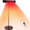 imageEAST OAK Outdoor Heater 3000W Electric Arch Patio Heater for Commercial Use Electric Infrared Heater with 3 Heat Settings IP65 Waterproof ampamp Dustproof Remote ControlBlack 240VBlack