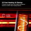 imageEAST OAK Outdoor Heater 3000W Electric Arch Patio Heater for Commercial Use Electric Infrared Heater with 3 Heat Settings IP65 Waterproof ampamp Dustproof Remote ControlBlack 240VBlack