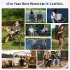imageEAST OAK Oversized Camping Chair  Heavy Duty Camping Chairs  500LBS Support 600D Oxford Cup Holder ampamp Side Pocket  Ideal for Camping Beach Sports Events BlueampampGreyGrey