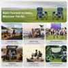 imageEAST OAK Oversized Camping Chair  Heavy Duty Camping Chairs  500LBS Support 600D Oxford Cup Holder ampamp Side Pocket  Ideal for Camping Beach Sports Events BlueampampGreyDark Blue