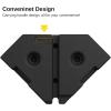 imageEAST OAK PUB23003 4Piece Offset Patio Umbrella Base Plate Set with Mortise and Tenon Joint for Garden BlackBlack