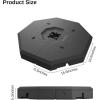 imageEAST OAK PUB23003 4Piece Offset Patio Umbrella Base Plate Set with Mortise and Tenon Joint for Garden BlackBlack