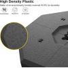 imageEAST OAK PUB23003 4Piece Offset Patio Umbrella Base Plate Set with Mortise and Tenon Joint for Garden BlackBlack