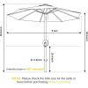 imageEAST OAK PUB23003 4Piece Offset Patio Umbrella Base Plate Set with Mortise and Tenon Joint for Garden BlackMountain Gray