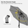imageEAST OAK PUB23003 4Piece Offset Patio Umbrella Base Plate Set with Mortise and Tenon Joint for Garden BlackMountain Gray